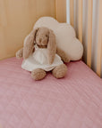 Waterproof Fitted Cot Sheet | Dusty Mauve