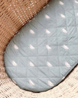 Small Oval/Moses Fitted Waterproof Sheet| Sage Sunshine