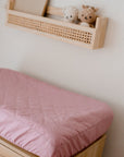 Waterproof Fitted Bassinet Sheet | Dusty Mauve