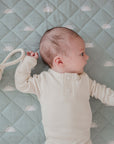 Waterproof Fitted Bassinet Sheet | Sage Sunshine
