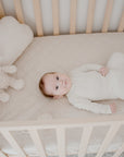 Waterproof Fitted Cot Sheet | Oat