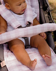 Pram Bar Cover | Blush Gingham