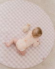 Waterproof Padded Play Mat | Blush Gingham