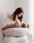 Feeding Pillow Set | Blush Gingham
