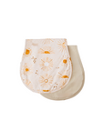 Premium Triple Layer Burp Cloth 2 Pack | Bohemian Sunshine & Oat