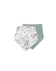 Premium Triple Layer Bandana Bibs 2 Pack | Botanical & Lagoon