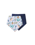 Premium Bandana Bibs 2 Pack | Wild Dinosaurs & Storm