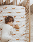 Waterproof Fitted Cot Sheet | Dachshund Days
