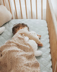 Waterproof Fitted Cot Sheet | Sage Sunshine