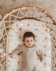 Waterproof Fitted Bassinet Sheet | Bohemian Sunshine