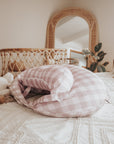 Feeding Pillow Set | Blush Gingham