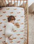 Waterproof Fitted Cot Sheet | Dachshund Days