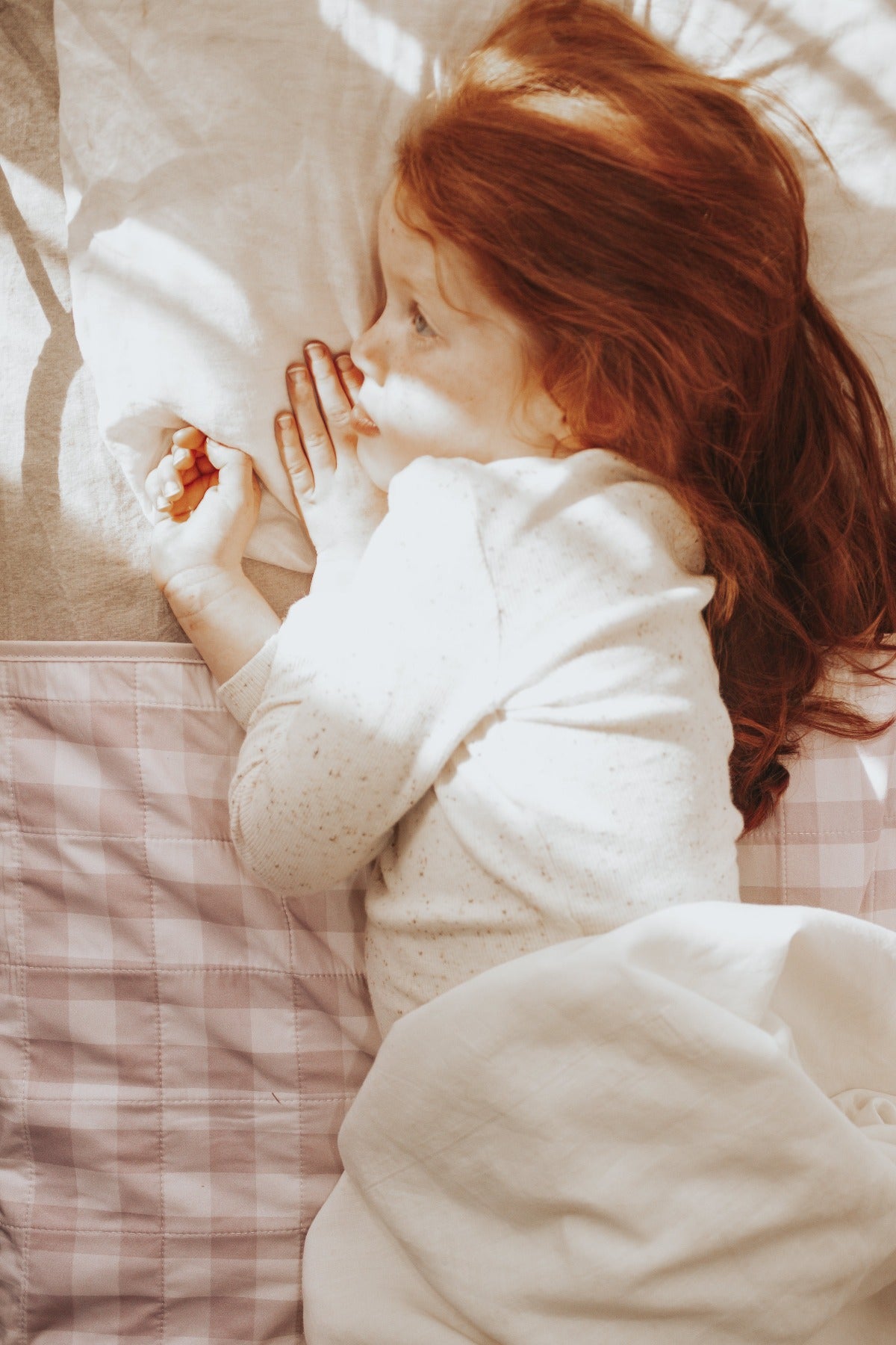 Toilet Training Sheet Blush Gingham Bambella Designs