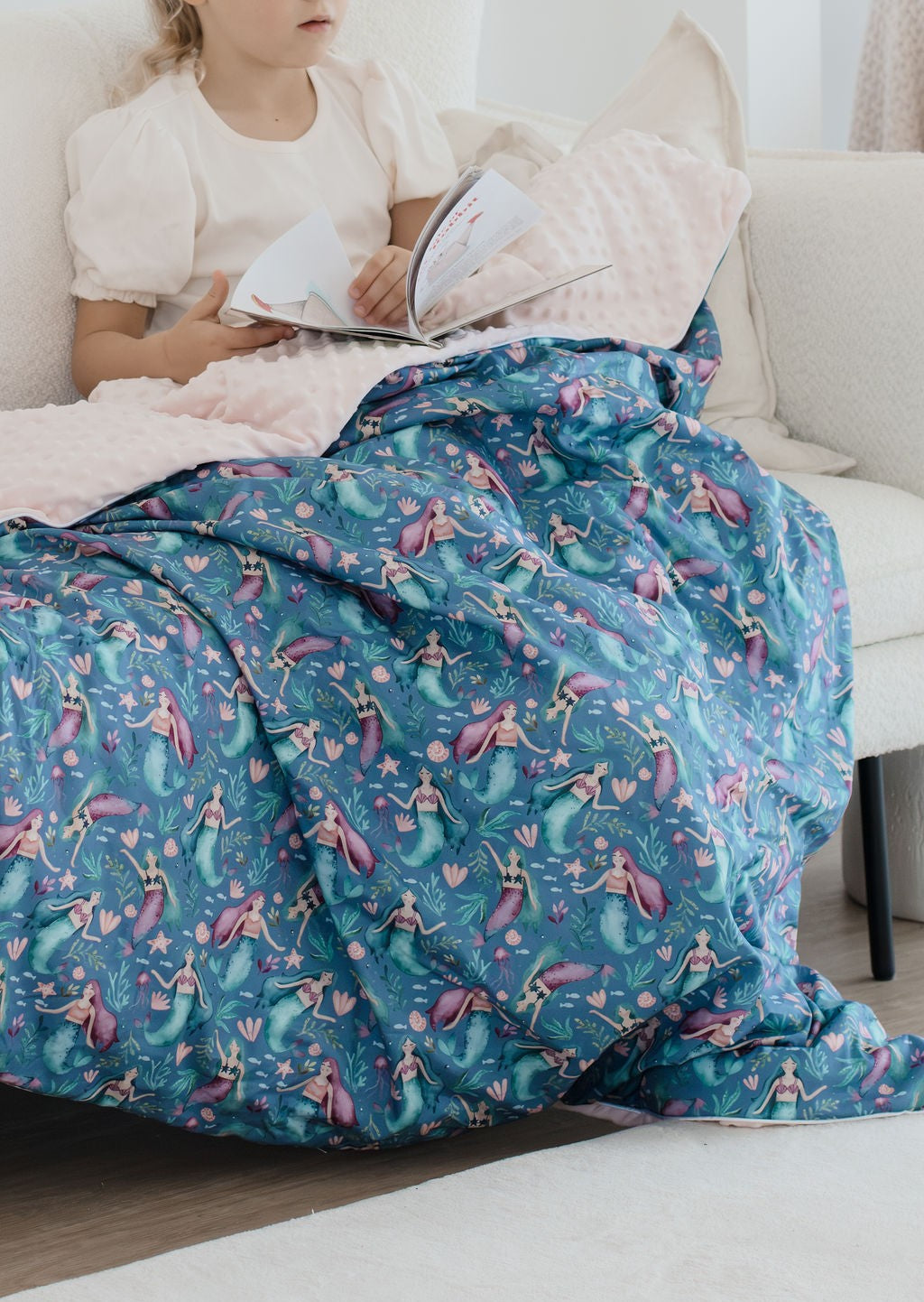 Weighted Sensory Blanket with Waterproof Cover - Mermaid Magic