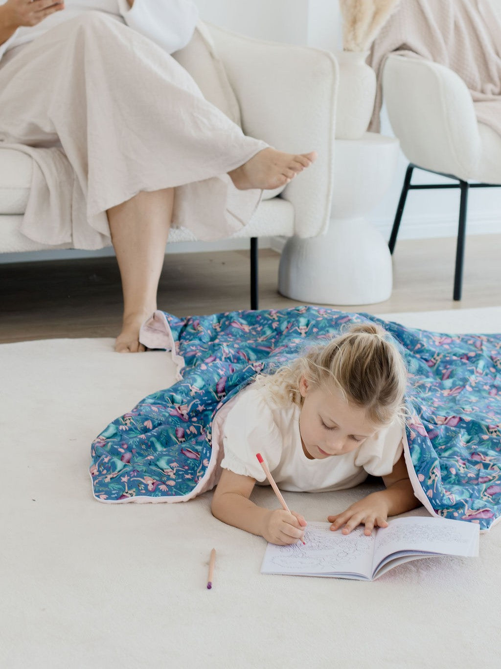 Weighted Sensory Blanket with Waterproof Cover - Mermaid Magic