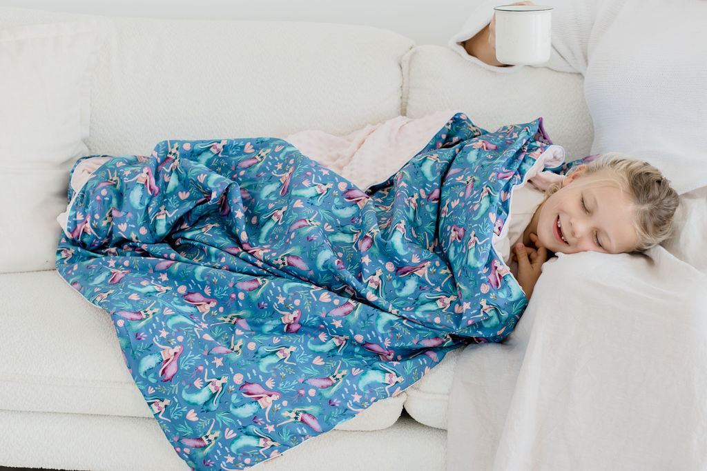 Weighted Sensory Blanket with Waterproof Cover - Mermaid Magic