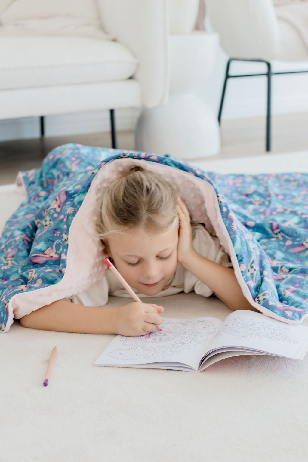 Weighted Sensory Blanket with Waterproof Cover - Mermaid Magic