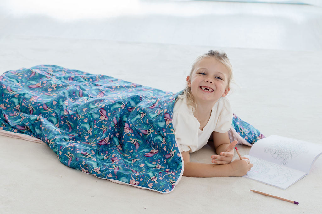Weighted Sensory Blanket with Waterproof Cover - Mermaid Magic