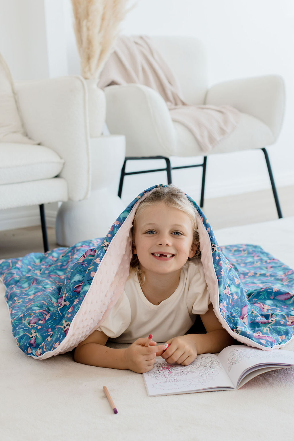 Weighted Sensory Blanket with Waterproof Cover - Mermaid Magic