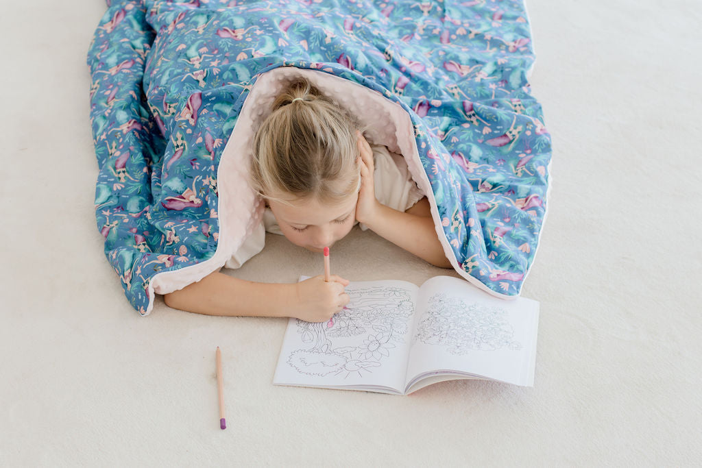 Weighted Sensory Blanket with Waterproof Cover - Mermaid Magic