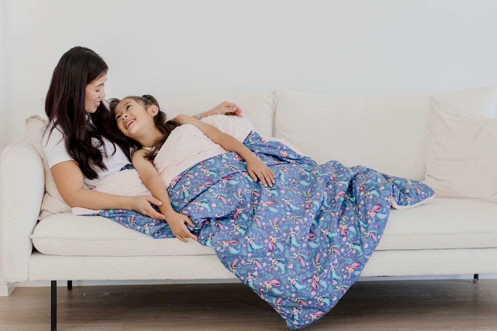 Weighted Sensory Blanket with Waterproof Cover - Mermaid Magic