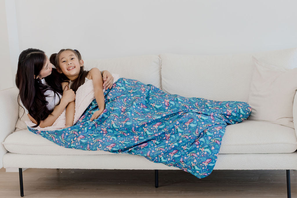 Weighted Sensory Blanket with Waterproof Cover - Mermaid Magic