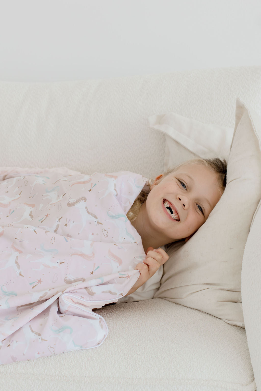 Weighted Sensory Blanket with Waterproof Cover - Unicorn Fairy Floss