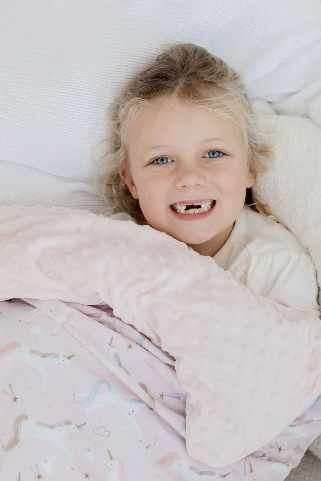 Weighted Sensory Blanket with Waterproof Cover - Unicorn Fairy Floss