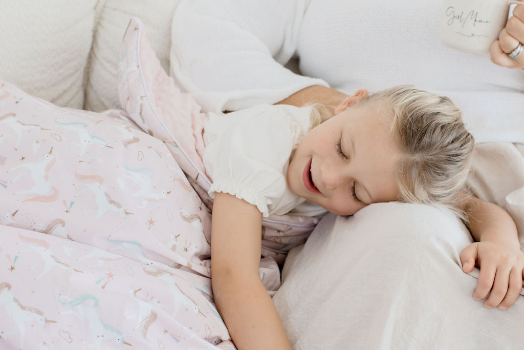 Weighted Sensory Blanket with Waterproof Cover - Unicorn Fairy Floss