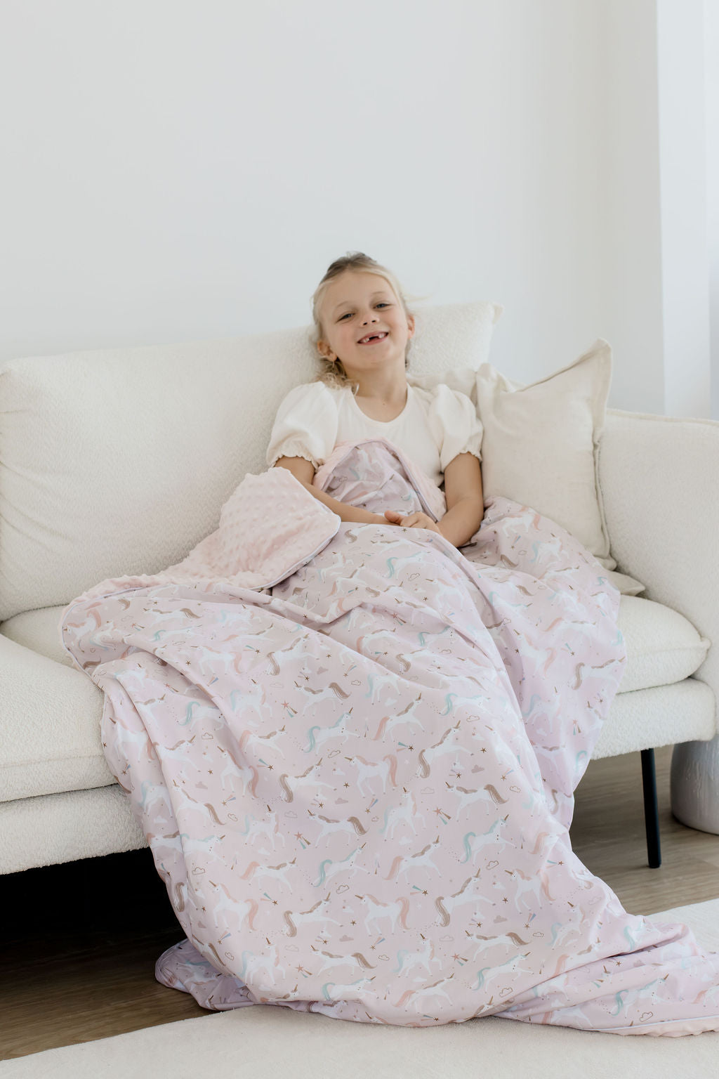 Weighted Sensory Blanket with Waterproof Cover - Unicorn Fairy Floss