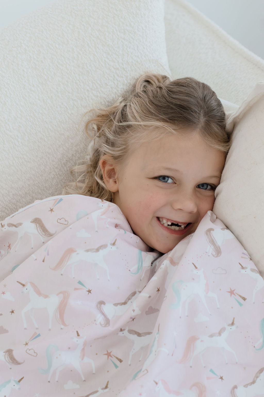 Weighted Sensory Blanket with Waterproof Cover - Unicorn Fairy Floss