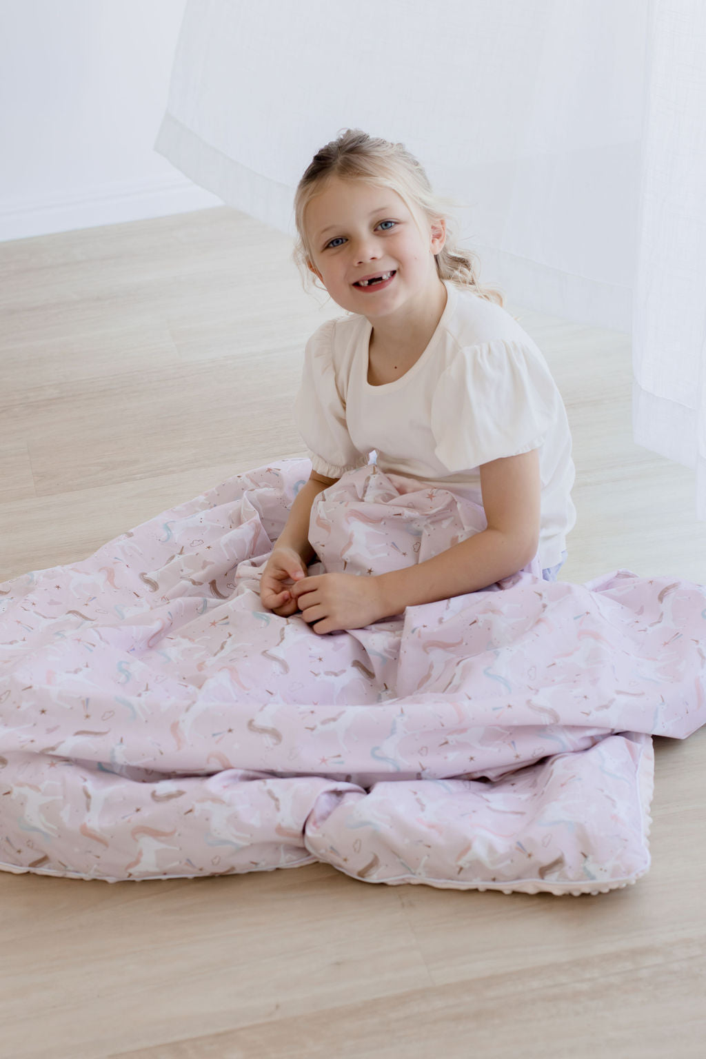 Weighted Sensory Blanket with Waterproof Cover - Unicorn Fairy Floss