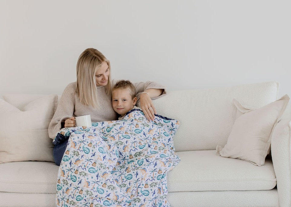 Weighted Sensory Blanket with Waterproof Cover - Wild Dinosaurs