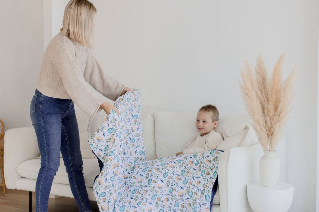 Weighted Sensory Blanket with Waterproof Cover - Wild Dinosaurs