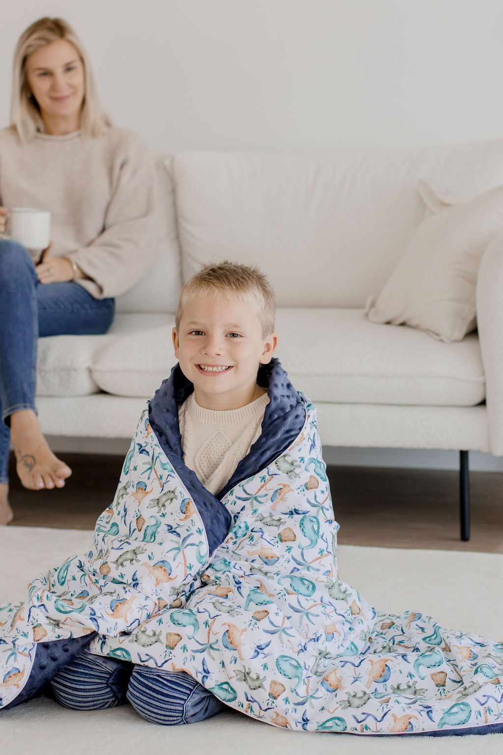 Weighted Sensory Blanket with Waterproof Cover - Wild Dinosaurs