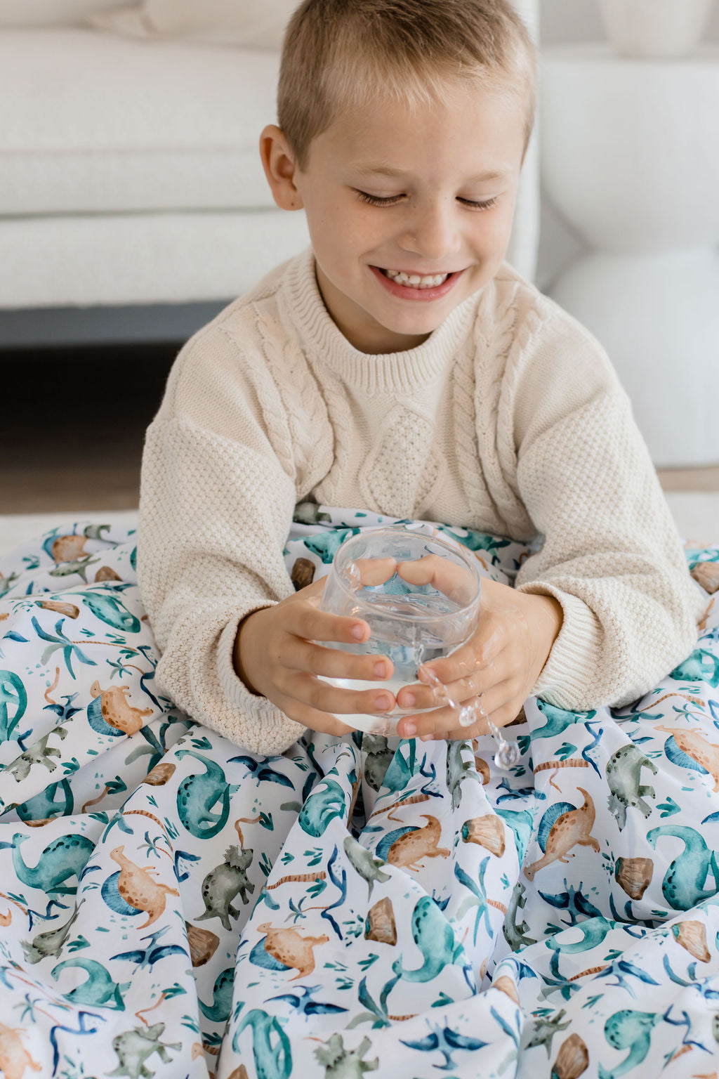 Weighted Sensory Blanket with Waterproof Cover - Wild Dinosaurs