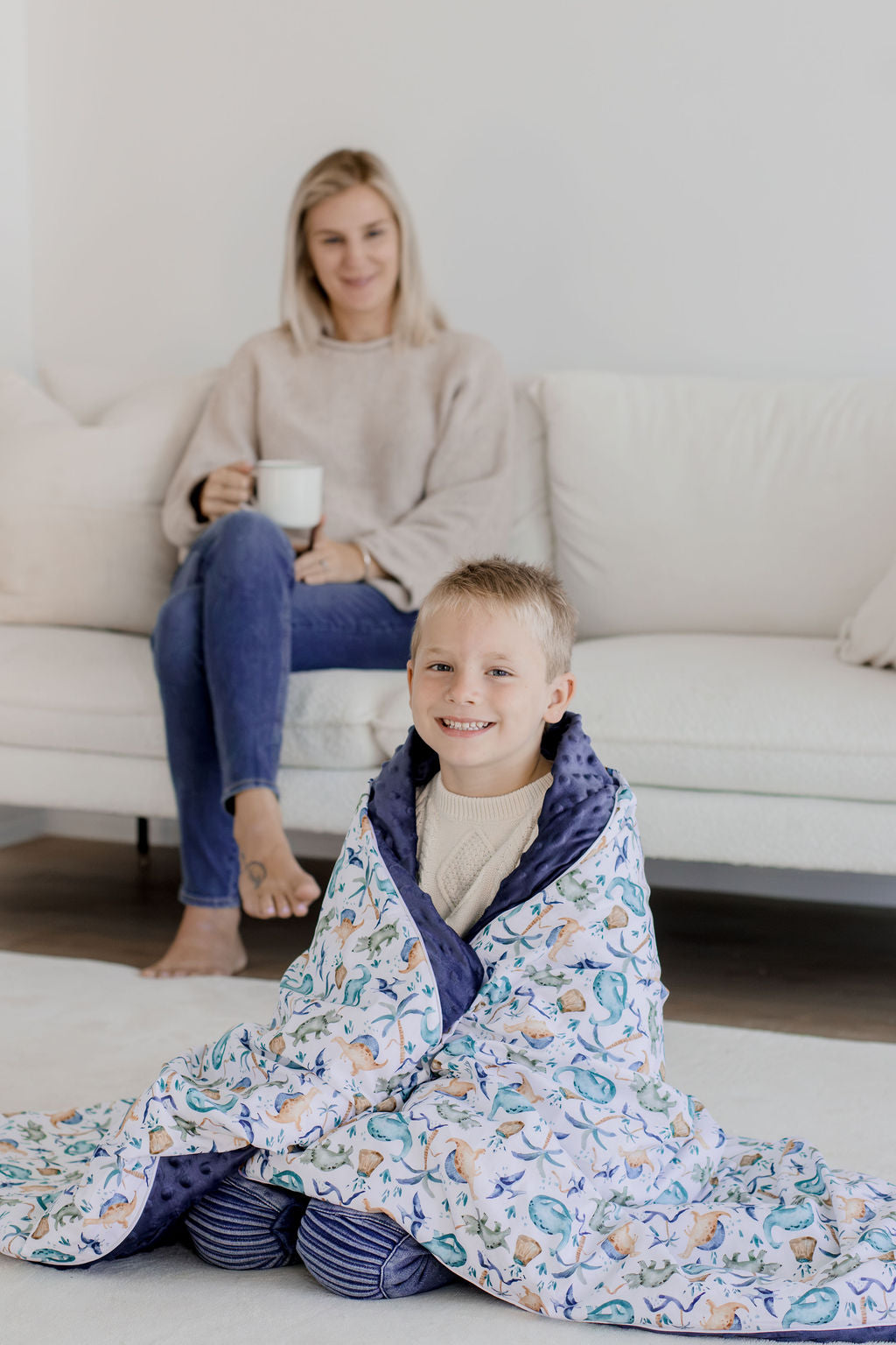 Weighted Sensory Blanket with Waterproof Cover - Wild Dinosaurs