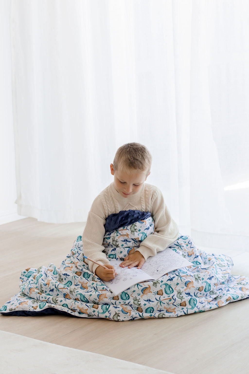 Weighted Sensory Blanket with Waterproof Cover - Wild Dinosaurs