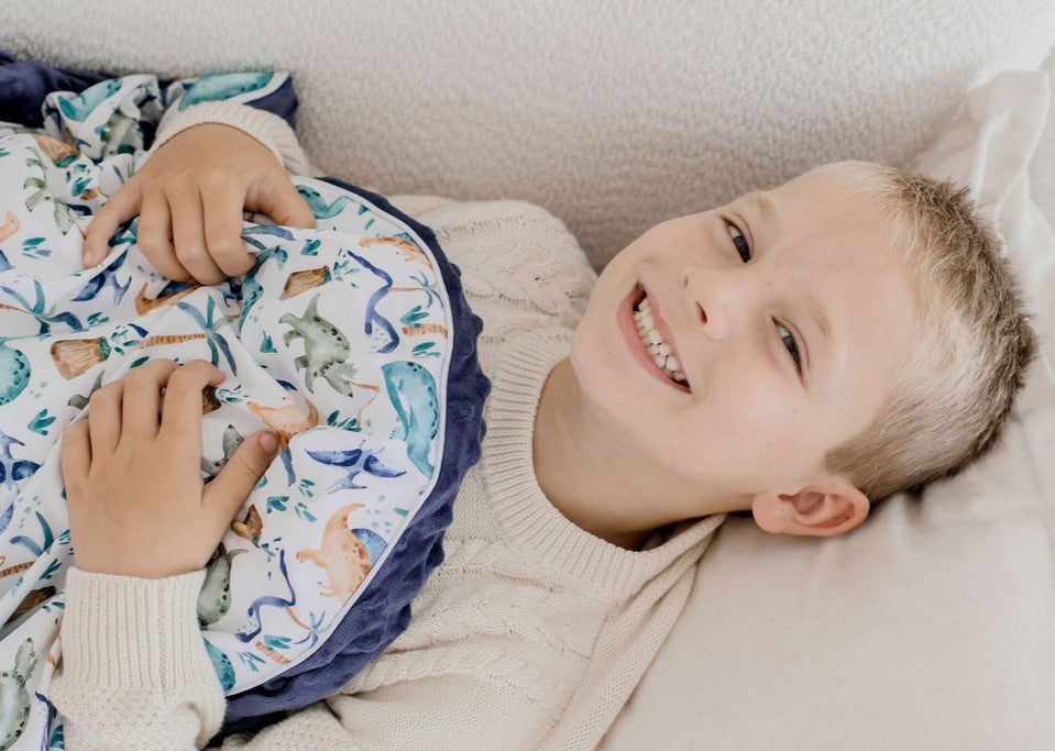Weighted Sensory Blanket with Waterproof Cover - Wild Dinosaurs
