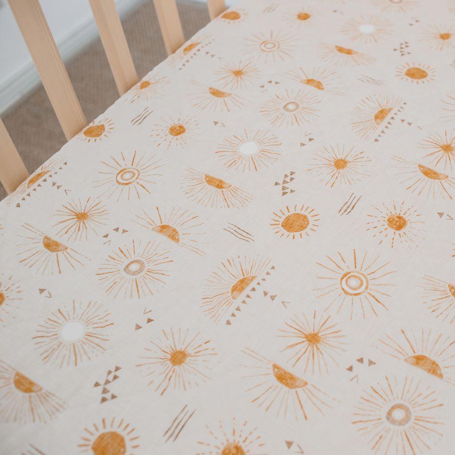 Waterproof Fitted Cot Sheet | Bohemian Sunshine