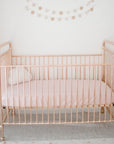 Waterproof Fitted Cot Sheet | Lullaby Pink