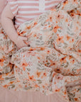 Bamboo Cotton Muslin Swaddle Wrap | Bloom
