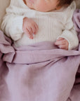 Bamboo Cotton Muslin Swaddle | Dusty Lilac