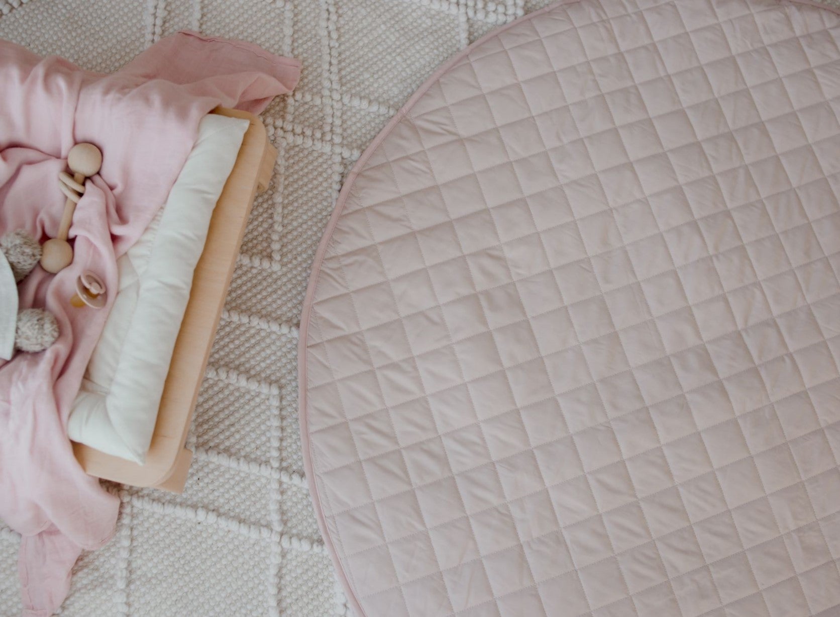Waterproof Padded Play Mat Lullaby Pink Bambella Designs