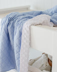 Quilted Snuggle Blanket | Dusty Sky Blue