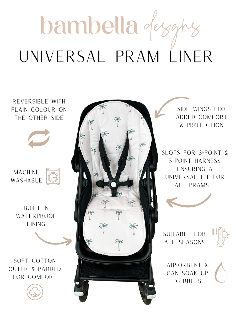 Universal Pram Liner | Fawn Gingham