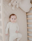 Waterproof Fitted Cot Sheet | Oat