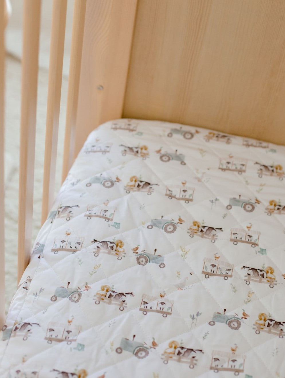 Waterproof Fitted Cot Sheet Oakwood Farm Bambella Designs