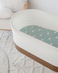 Waterproof Oval Bassinet/Moses Basket Sheet | Sage Sunshine