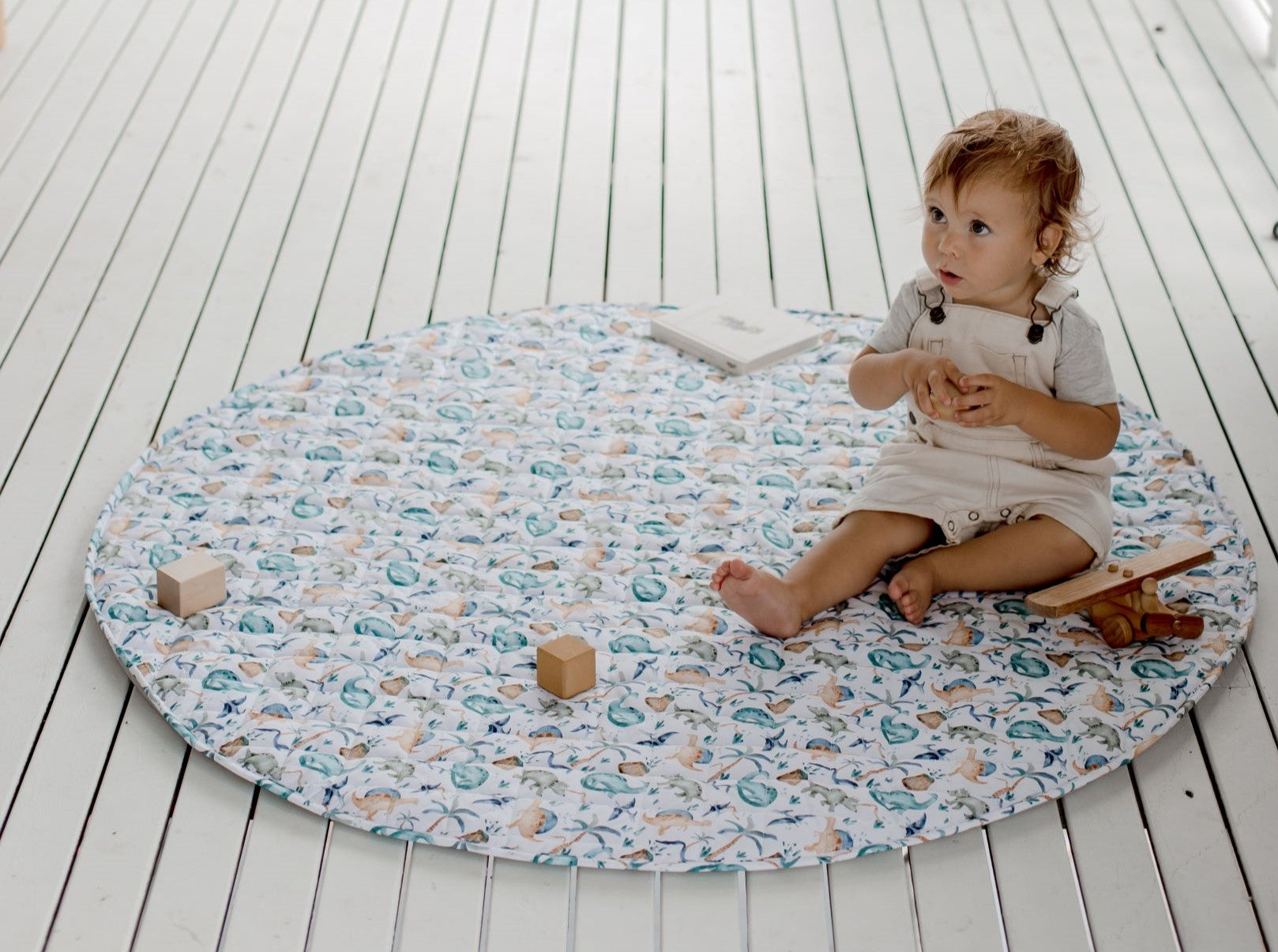 Waterproof Padded Play Mat Wild Dinosaurs Bambella Designs